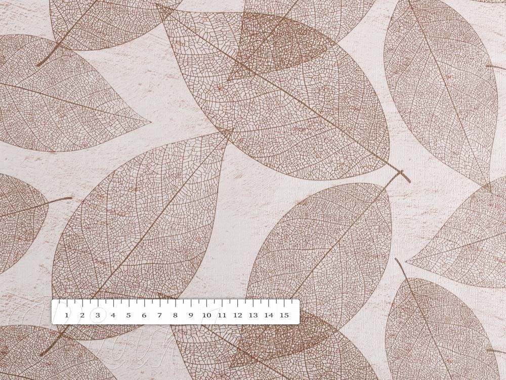 PVC obrus Hnedé listy PV-048 - metráž š. 140 cm - detail 3 - Biante.sk