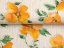 PVC ubrus Oranžové květy na šedobéžovém PV-100 - metráž š. 140 cm - detail 1 - Biante.cz