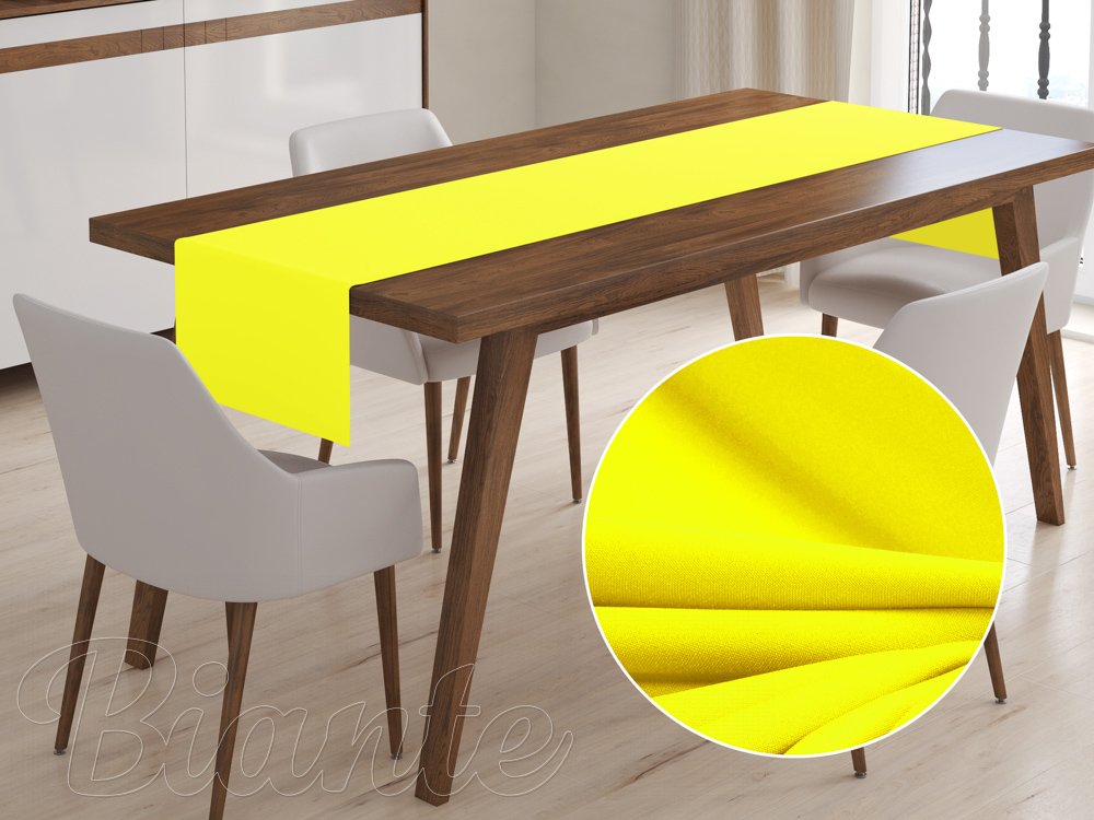 Dekoračný behúň na stôl Rongo RG-047 Fosforovo žltý - Biante.sk