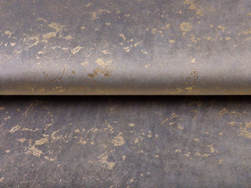 Zamatová látka Isabela IBL-002 Gold Design sivá - šírka 280 cm - detail 4 - Biante.sk