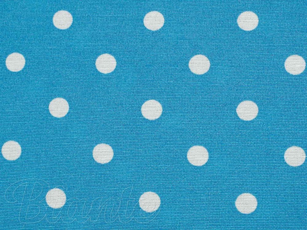 Dekoračná látka Leona LN-021 Biele bodky na modrom - šírka 140 cm - detail 5 - Biante.sk