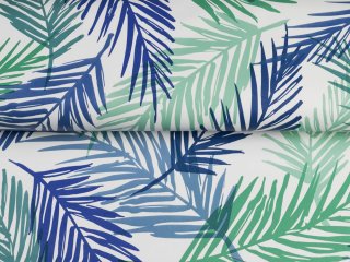 PVC obrus Modro-zelené palmové listy PV-075 - metráž š. 140 cm - detail 1 - Biante.sk
