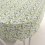 Bavlnený oválny obrus Sandra SA-426 Zelené vetvičky s lístkami na bielom - Biante.sk