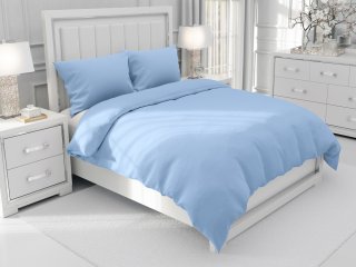 Bavlnené jednofarebné posteľné obliečky Moni MO-045 Nebeská modrá - Biante.sk