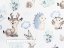 Detská bavlnená látka/plátno Sandra SA-478 Lesné zvieratká v čučoriedkach na bielom - šírka 160 cm - detail 3 - Biante.sk