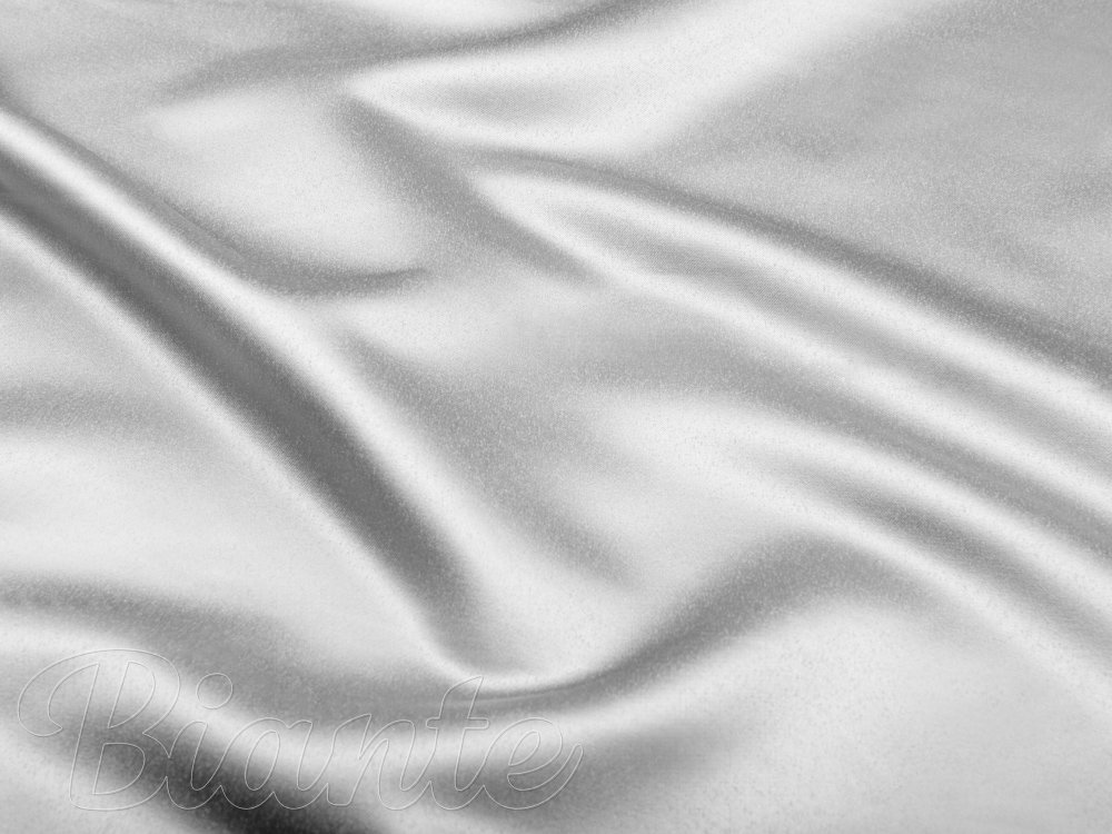 Látka polyesterový satén LUX-002 Svetlo sivá - šírka 150 cm - detail 5 - Biante.sk