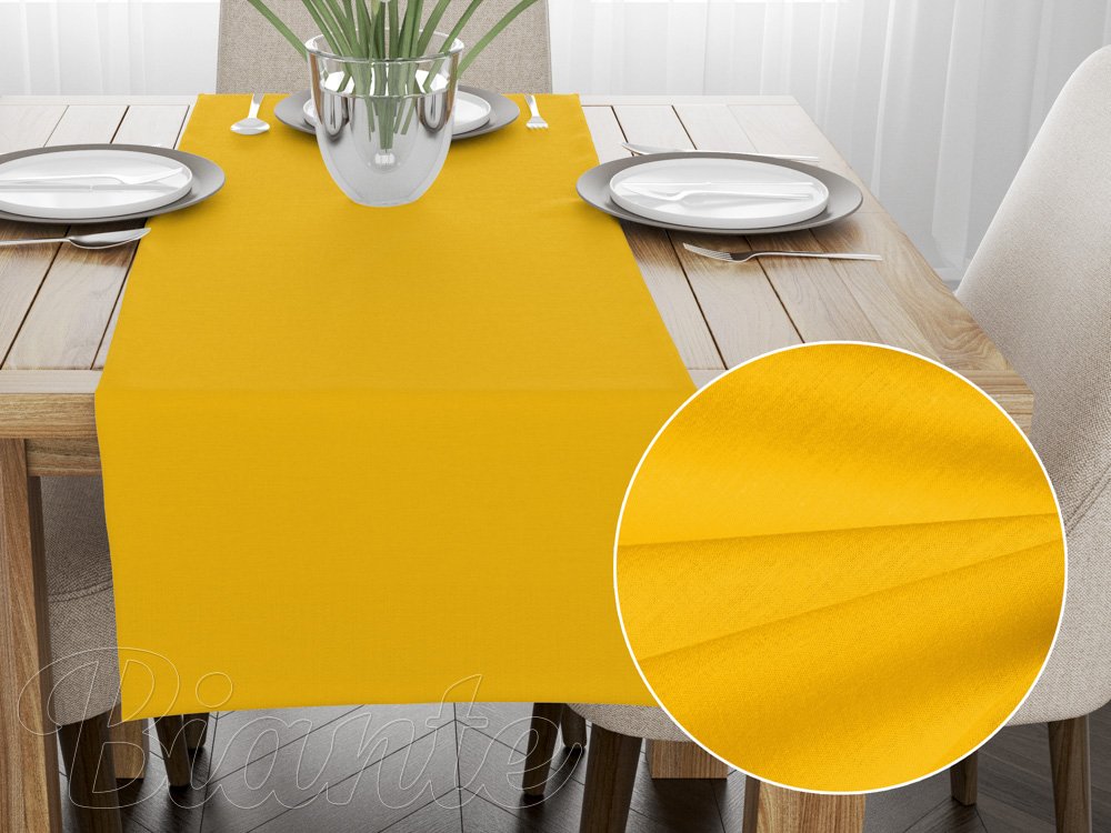 Bavlnený behúň na stôl Moni MOD-501 Sýto žltý - Biante.sk