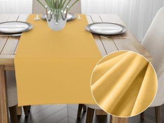 Zamatový behúň na stôl SV-010 Svetlo žltý - Biante.sk