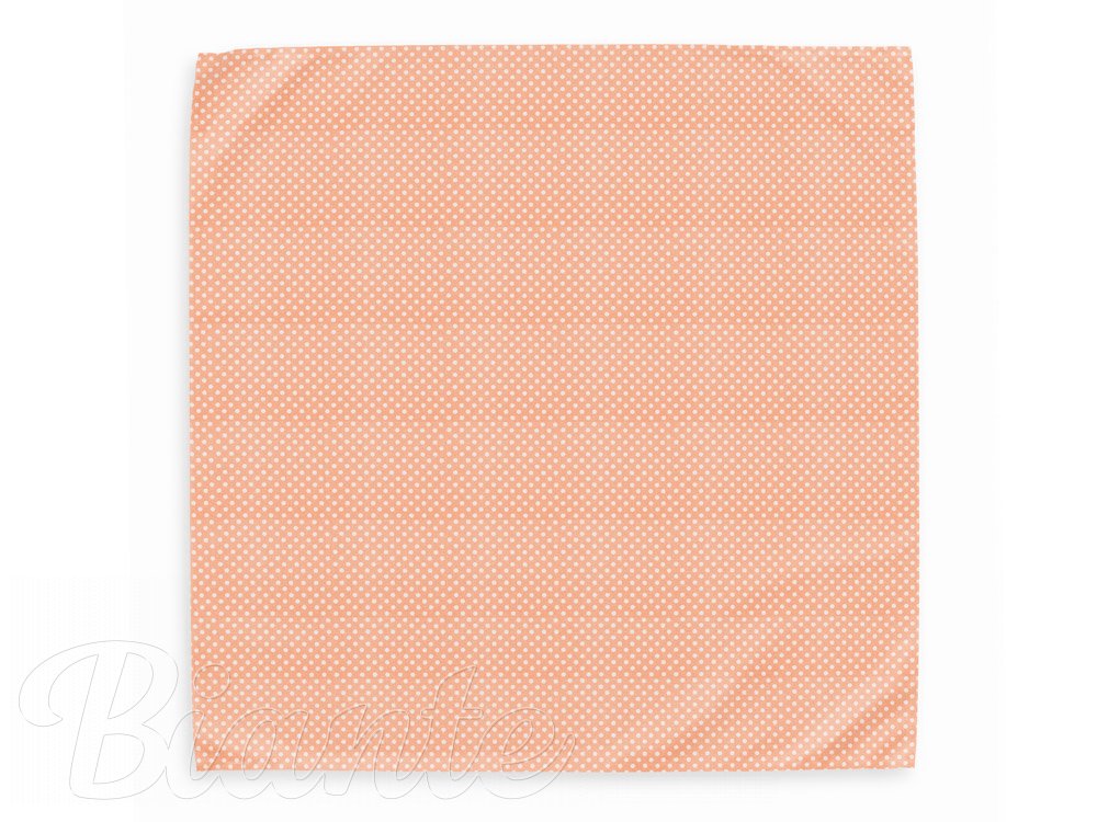 Bavlnená šatka Sandra SA-149 Biele bodky na marhuľovo oranžovom - detail 2 - Biante.sk