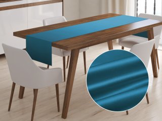 Saténový behúň na stôl polyesterový Satén LUX-L050 Petrolejovo modrý - Biante.sk