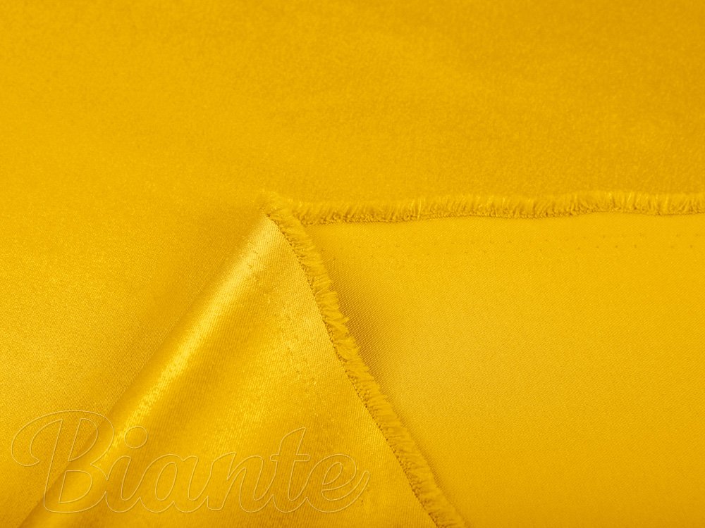Látka polyesterový satén LUX-L041 Kanárikovo žltá - šírka 150 cm - detail 6 - Biante.sk