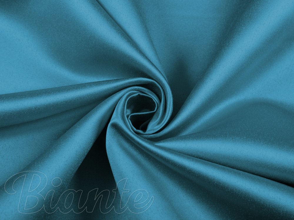 Látka polyesterový satén LUX-033 Petrolejovo modrá - šírka 150 cm - detail 1 - Biante.sk