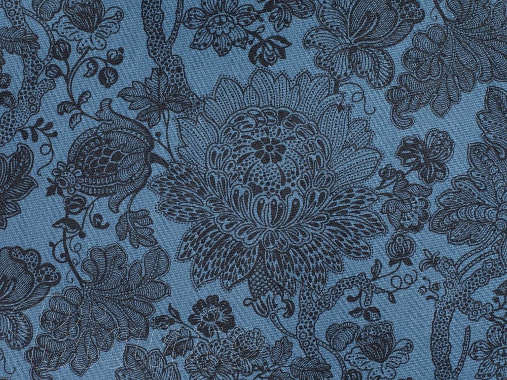 Bavlnená látka Melisa ML-002 Orientálne kvety na svetlo modrom - šírka 140 cm - detail 7 - Biante.sk