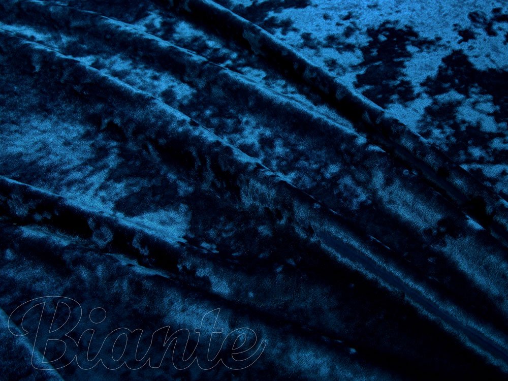 Dekoračná látka krčený zamat Diana DI-007 Kráľovská modrá - šírka 155 cm - detail 6 - Biante.sk
