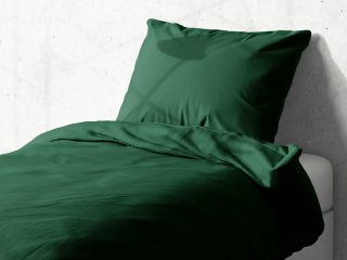 Detské bavlnené posteľné obliečky do postieľky Moni MOD-514 Tmavo zelené - Biante.sk