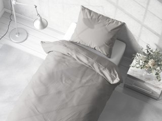 Bavlnené jednofarebné posteľné obliečky Torino TON-007 Svetlo sivé - detail 1 - Biante.sk