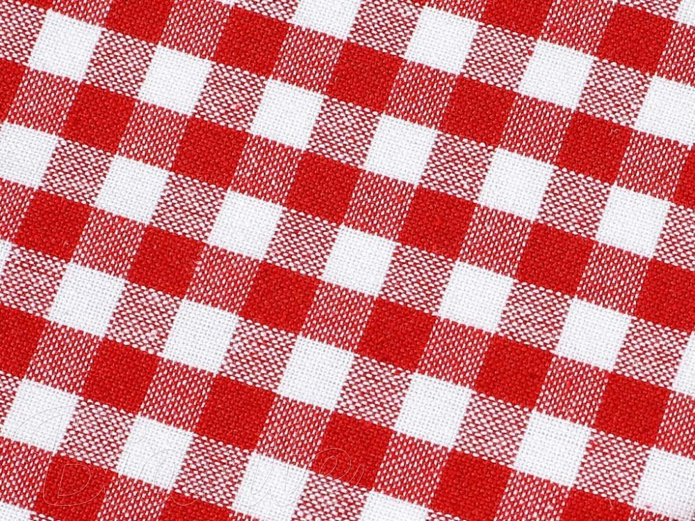 Kuchyňská bavlněná utěrka Olivia OL-008 Červeno-bílá kostka malá