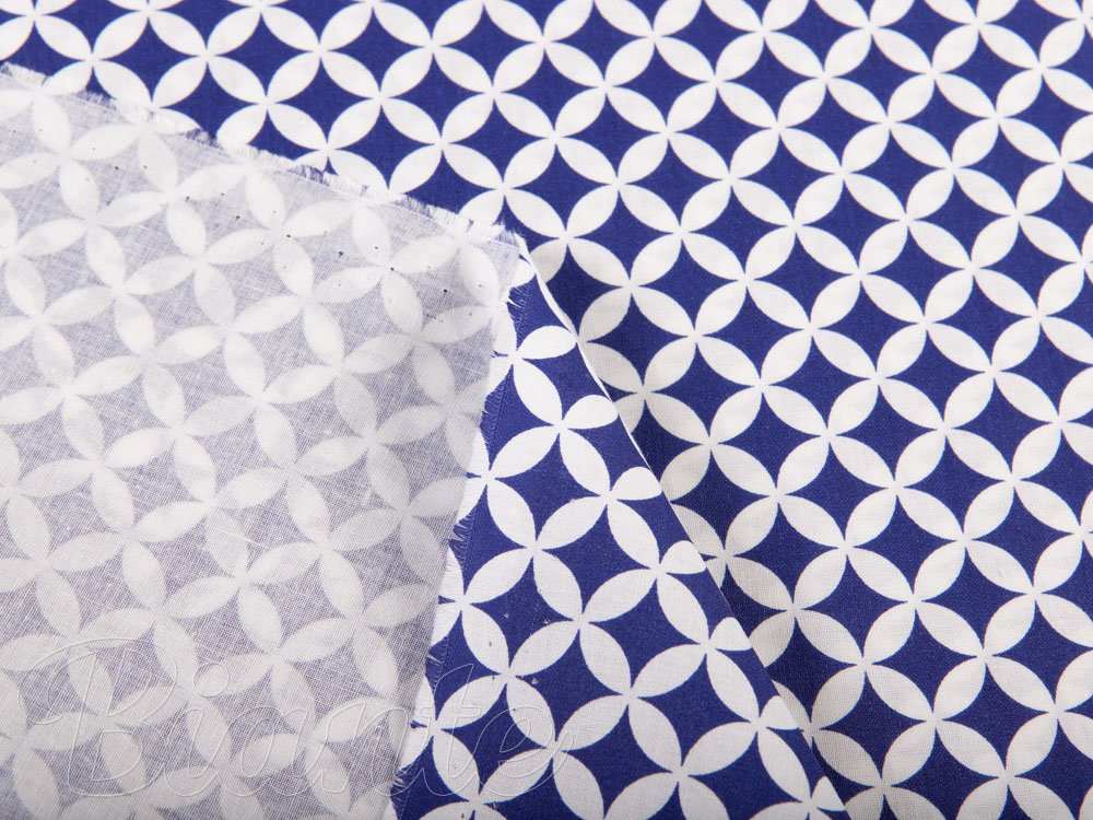 Bavlnená látka/plátno Sandra SA-241 Tmavo modré Maroko - šírka 160 cm - detail 3 - Biante.sk