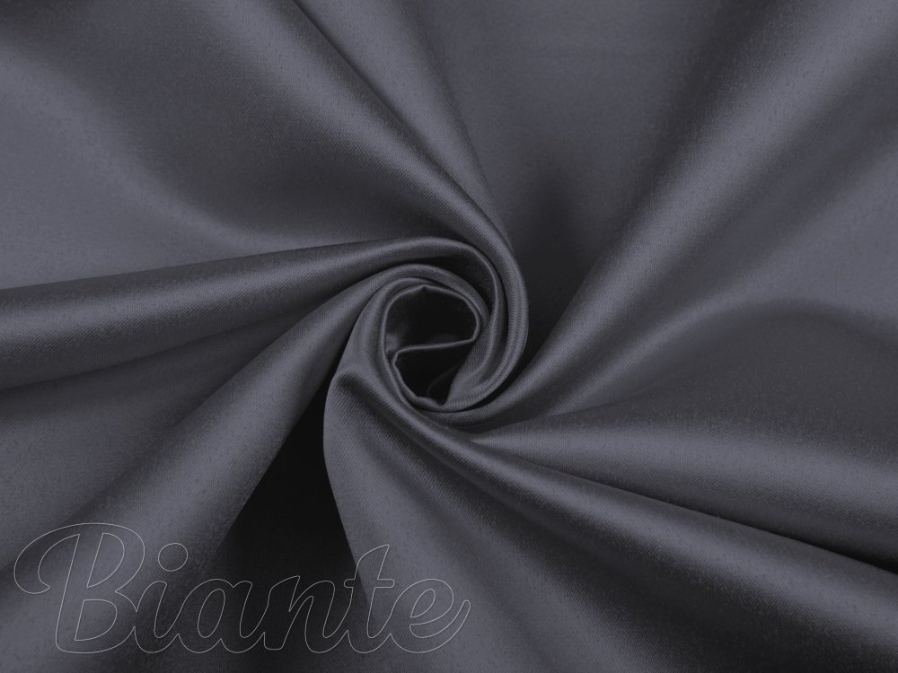 Látka polyesterový satén LUX-020 Antracitovo sivá - šírka 150 cm - detail 1 - Biante.sk