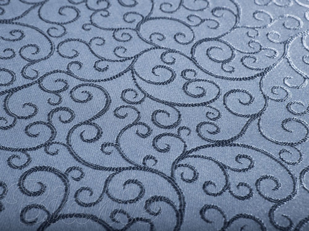 Dekoračná látka PM-007 Ornamenty - modrosivá - šírka 150 cm - detail 1 - Biante.sk