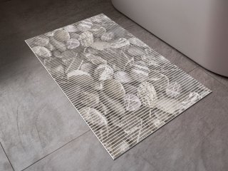 Koupelnová pěnová rohož / předložka PRO-016 Velké kameny - šedá - metráž šířka 65 cm - detail 1 - Biante.cz