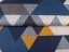 Bavlnená látka/plátno Sandra SA-390 Modro-béžovo-oranžové trojuholníky - šírka 160 cm - detail 2 - Biante.sk