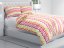 Bavlnené posteľné obliečky Sandra SA-379 Žlto-ružovo-červené cik-cak pásiky - detail 1 - Biante.sk