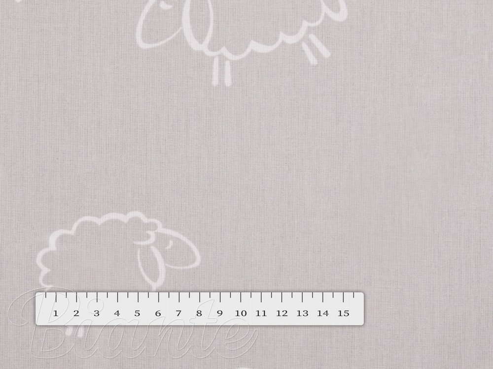 Detská bavlnená látka/plátno Sandra SA-192 Ovečky na svetlo sivom - šírka 160 cm - detail 2 - Biante.sk