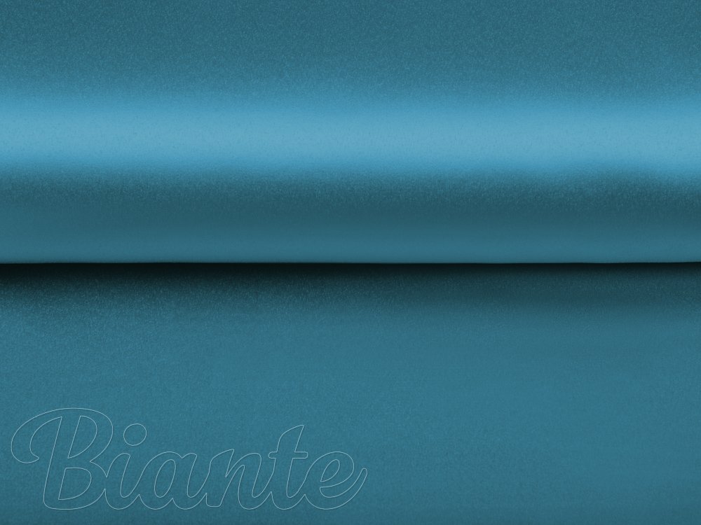 Látka polyesterový satén LUX-033 Petrolejovo modrá - šírka 150 cm - detail 4 - Biante.sk.