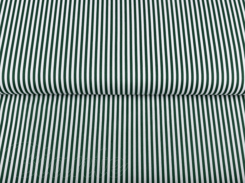 Bavlnená látka/plátno Sandra SA-362 Tmavo zeleno-biele pásiky - šírka 140 cm - detail 2 - Biante.sk