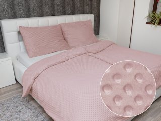 Hrejivé posteľné obliečky Minky 3D bodky MKP-051 Staroružové - Biante.sk