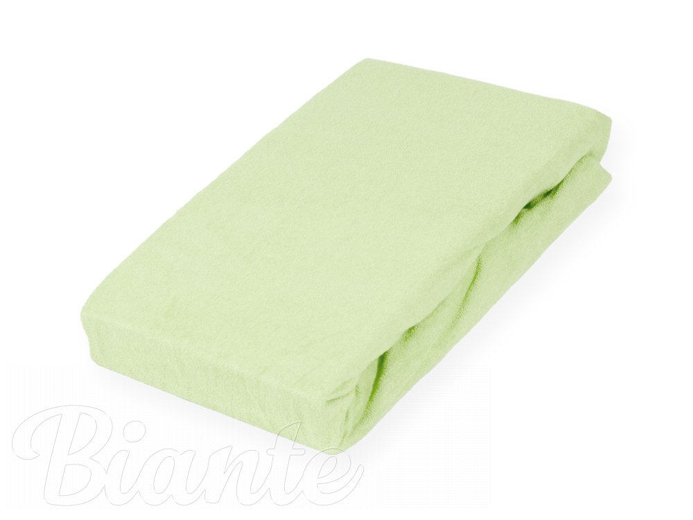 Froté napínacie prestieradlo na extra vysoký matrac FR-018 Pastelovo zelené - detail 2 - Biante.sk
