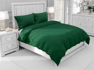 Bavlnené jednofarebné posteľné obliečky Moni MOD-514 Tmavo zelené - Biante.sk