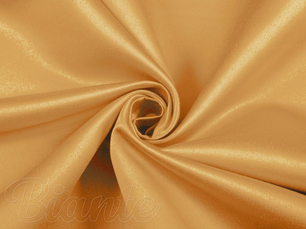 Látka polyesterový satén LUX-029 Zlatá - šířka 150 cm - detail 1 - Biante.cz