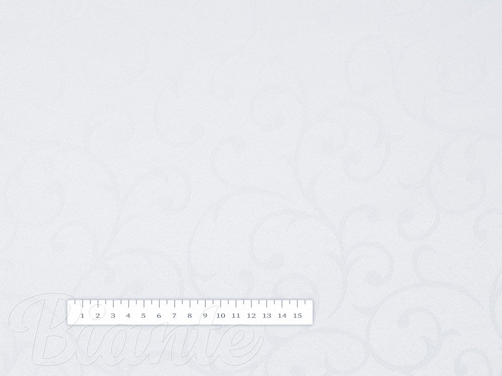 Teflónová látka na obrusy TF-040 Zámocký vzor - studená biela - šírka 160 cm - detail 4 - Biante.sk