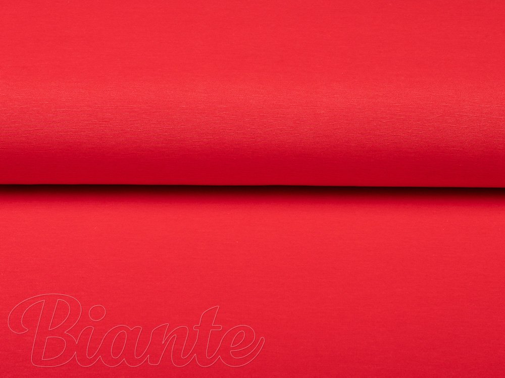 Dekorační jednobarevná látka Leona LN-106 Jahodově červená žíhaná - šířka 135 cm - detail 3 - Biante.cz