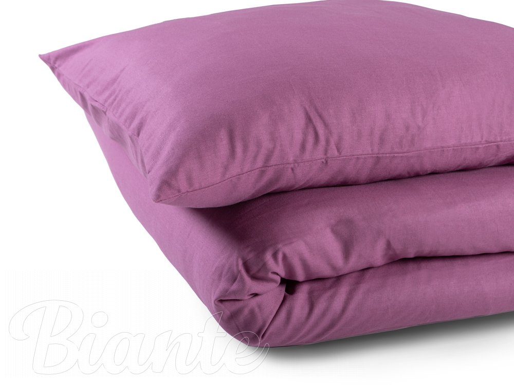Ľanové posteľné obliečky LEN-001 Ružovofialové 140x200 cm - detail 1 - Biante.sk