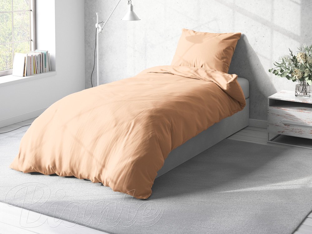 Bavlnené jednofarebné posteľné obliečky Moni MOD-512 Béžové - detail 1 - Biante.sk