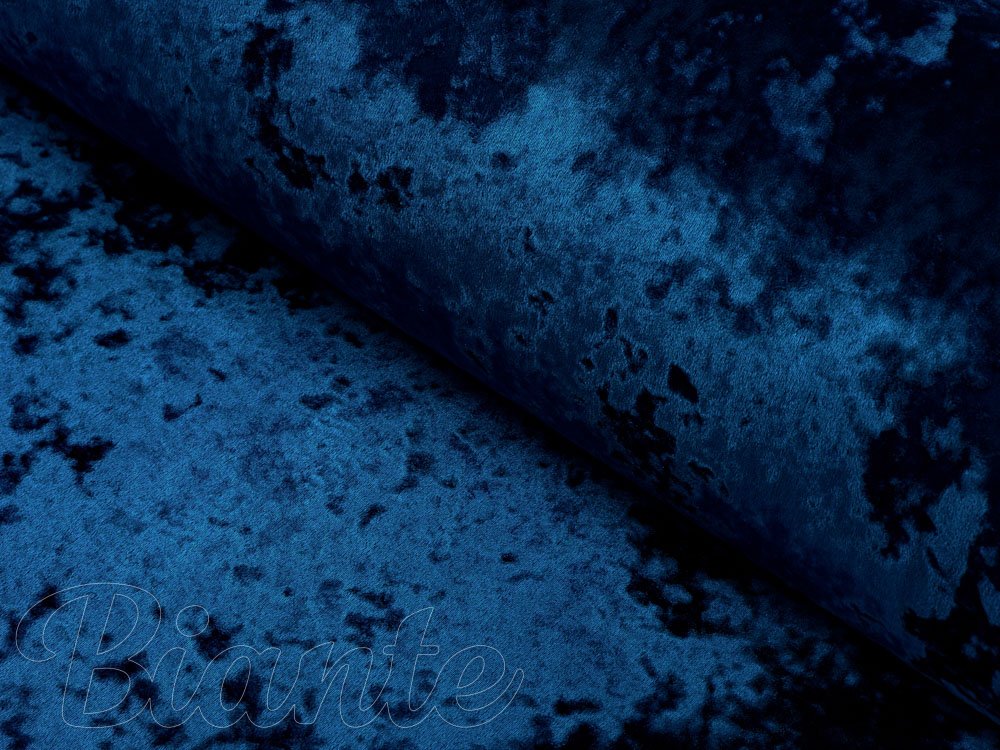 Dekoračná látka krčený zamat Diana DI-007 Kráľovská modrá - šírka 155 cm - detail 1 - Biante.sk