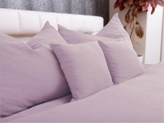 Mušelínové posteľné obliečky Nature MSN-021 Bledo fialové - detail 1 - Biante.sk