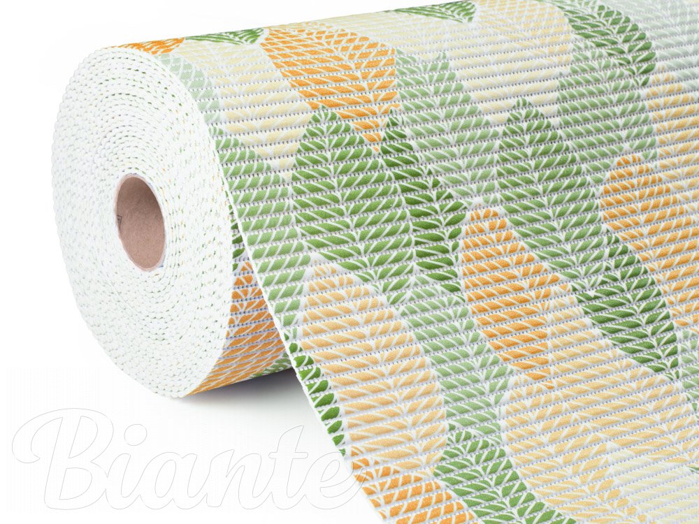 Kúpeľňová penová rohož / predložka PRO-012 Zelené listy - metráž šírka 65 cm - Biante.sk