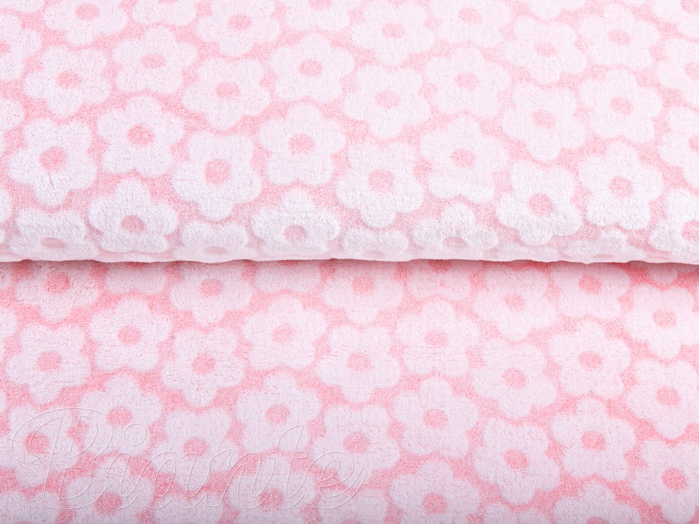 Mikroplyšová deka MIP-027 Světle růžové květy - detail 3 - Biante.cz