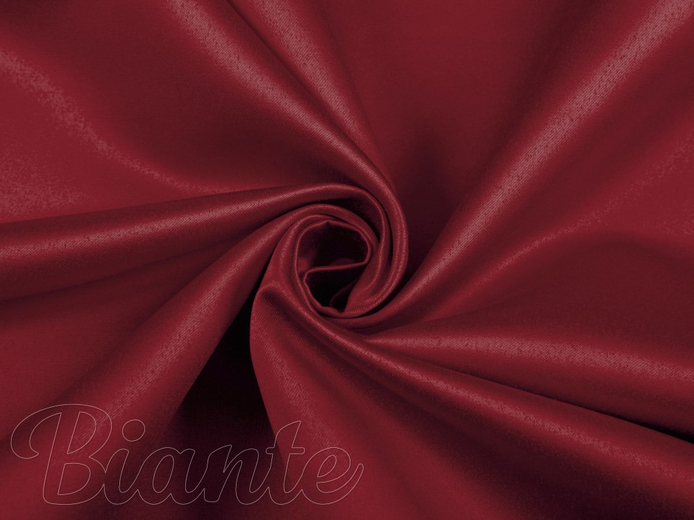 Látka polyesterový satén LUX-036 Vínově červená - šířka 150 cm - detail 1 - Biante.cz