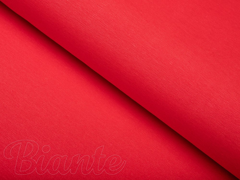 Dekoračná jednofarebná látka Leona LN-106 Jahodovo červená žíhaná - šírka 135 cm - Biante.sk