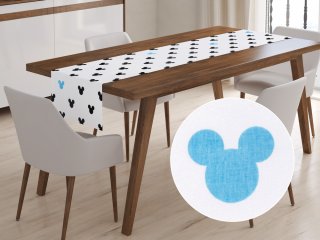 Detský bavlnený behúň na stôl Sandra SA-079 Čierne a modré myšky Mickey - Biante.sk
