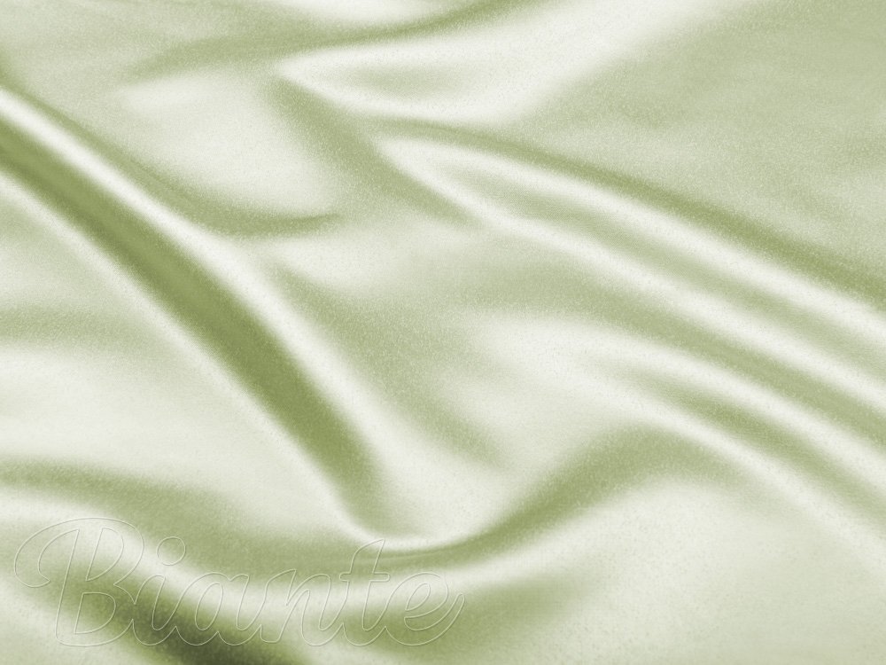 Látka polyesterový satén LUX-025 Olivovo zelená - šírka 150 cm - detail 5 - Biante.sk