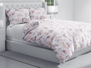 Bavlnené posteľné obliečky Sandra SA-179 Ružové lapače a ruže - detail 1 - Biante.sk