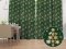 Vianočný bavlnený záves na mieru Sandra SA-407 Hviezdičky a stromčeky na zelenom - Biante.sk