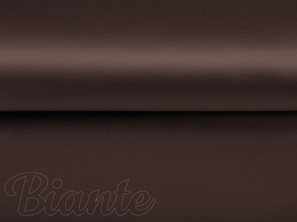 Látka polyesterový satén LUX-L042 Čokoládovo hnedá - šírka 150 cm - detail 4 - Biante.sk