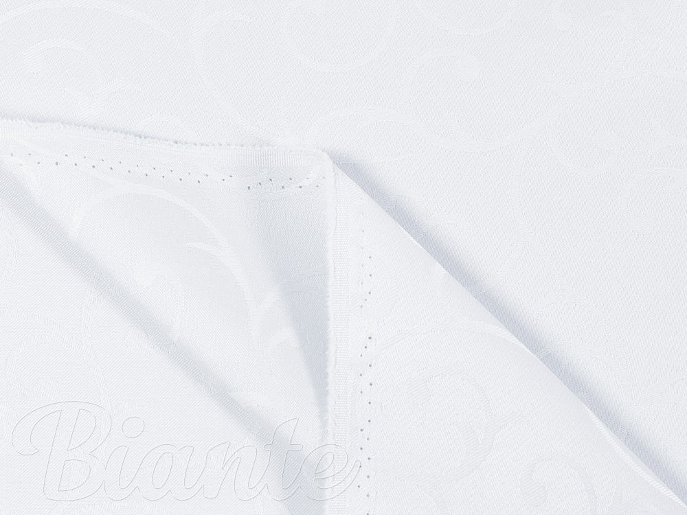 Teflonová látka na ubrusy TF-040 Zámecký vzor - studená bílá - šířka 160 cm - detail 3 - Biante.cz